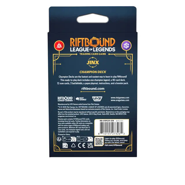 Riftbound: League of Legends TCG – Champion Deck - Origins: Jinx