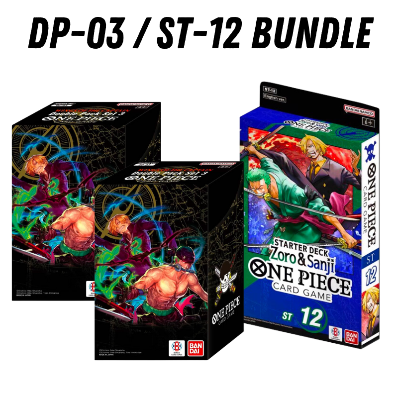 One Piece Card Game DP-03 Double Pack + ST-12 Starter Deck - BUNDLE
