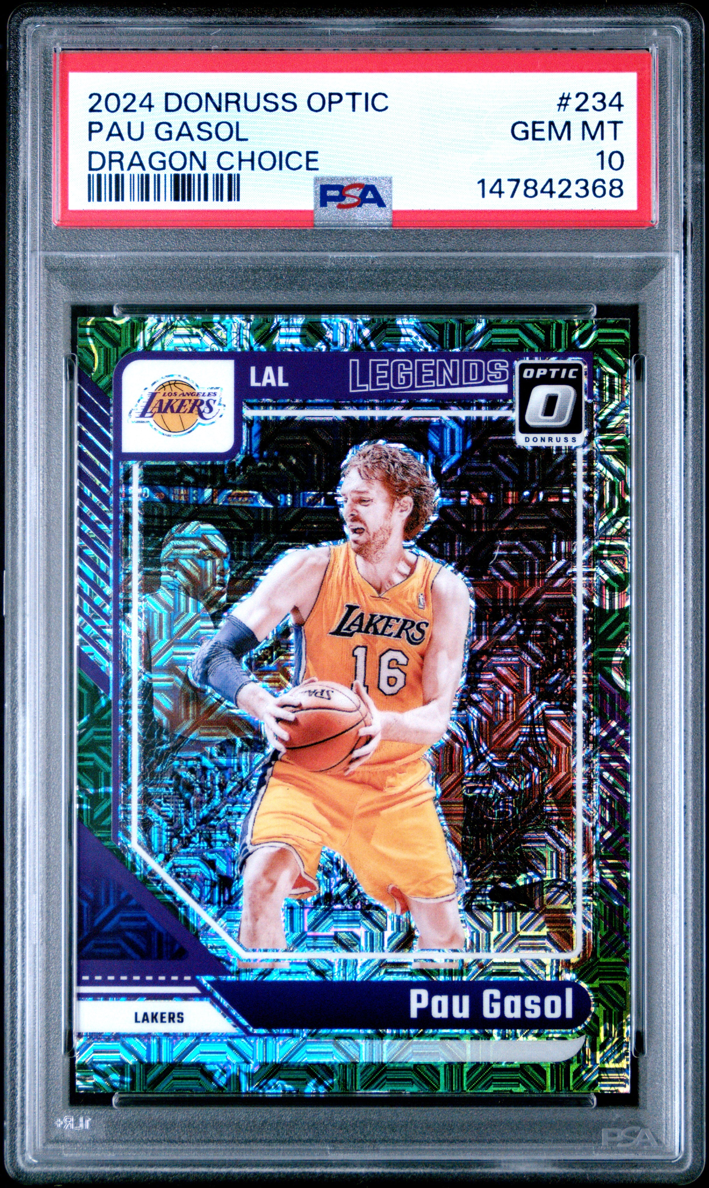 2024 PANINI DONRUSS OPTIC #234 PAU GASOL DRAGON CHOICE PSA 10