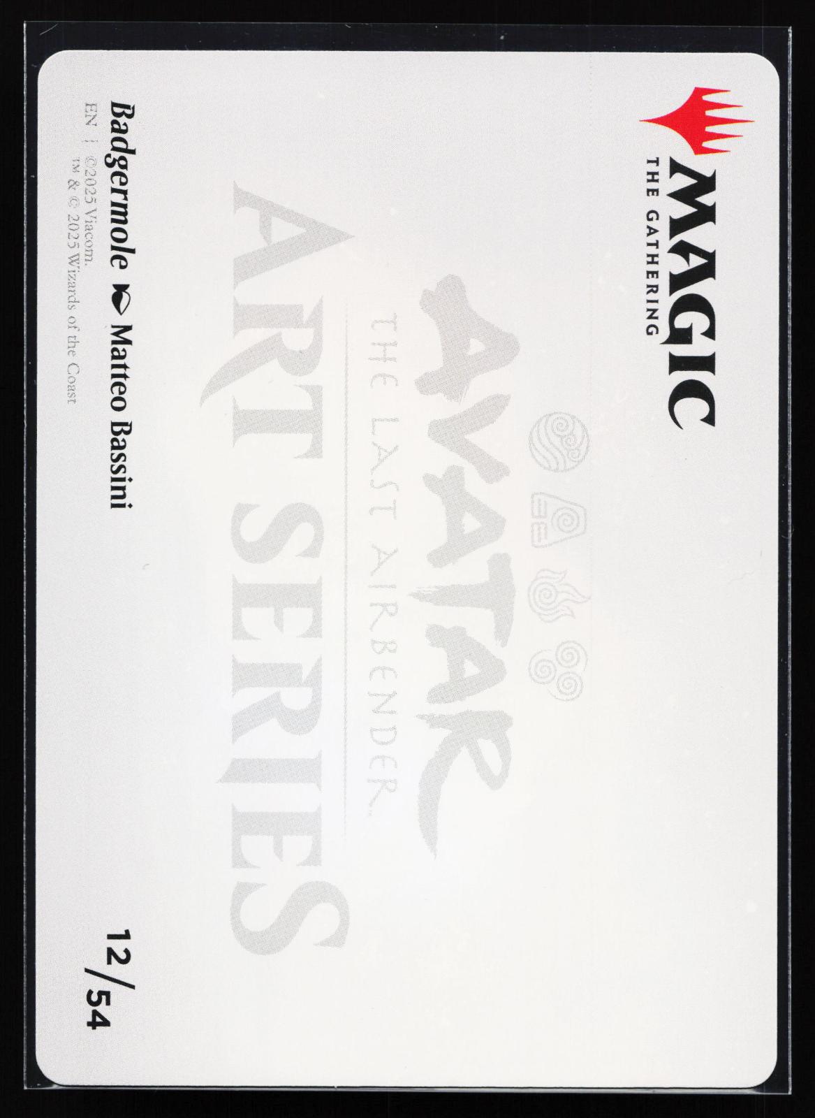 Art Series: Avatar: The Last Airbender 12 Badgermole Art Card Special