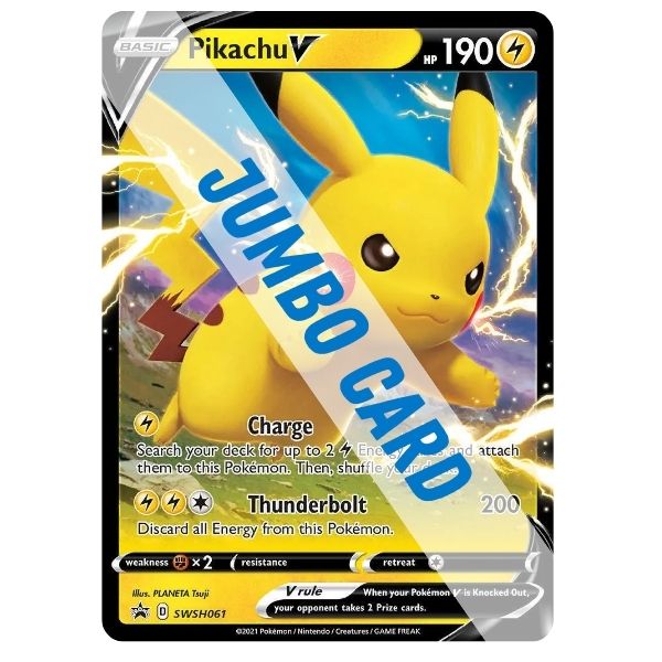 Pokemon V Large Jumbo Card XXL Promotional Card Official