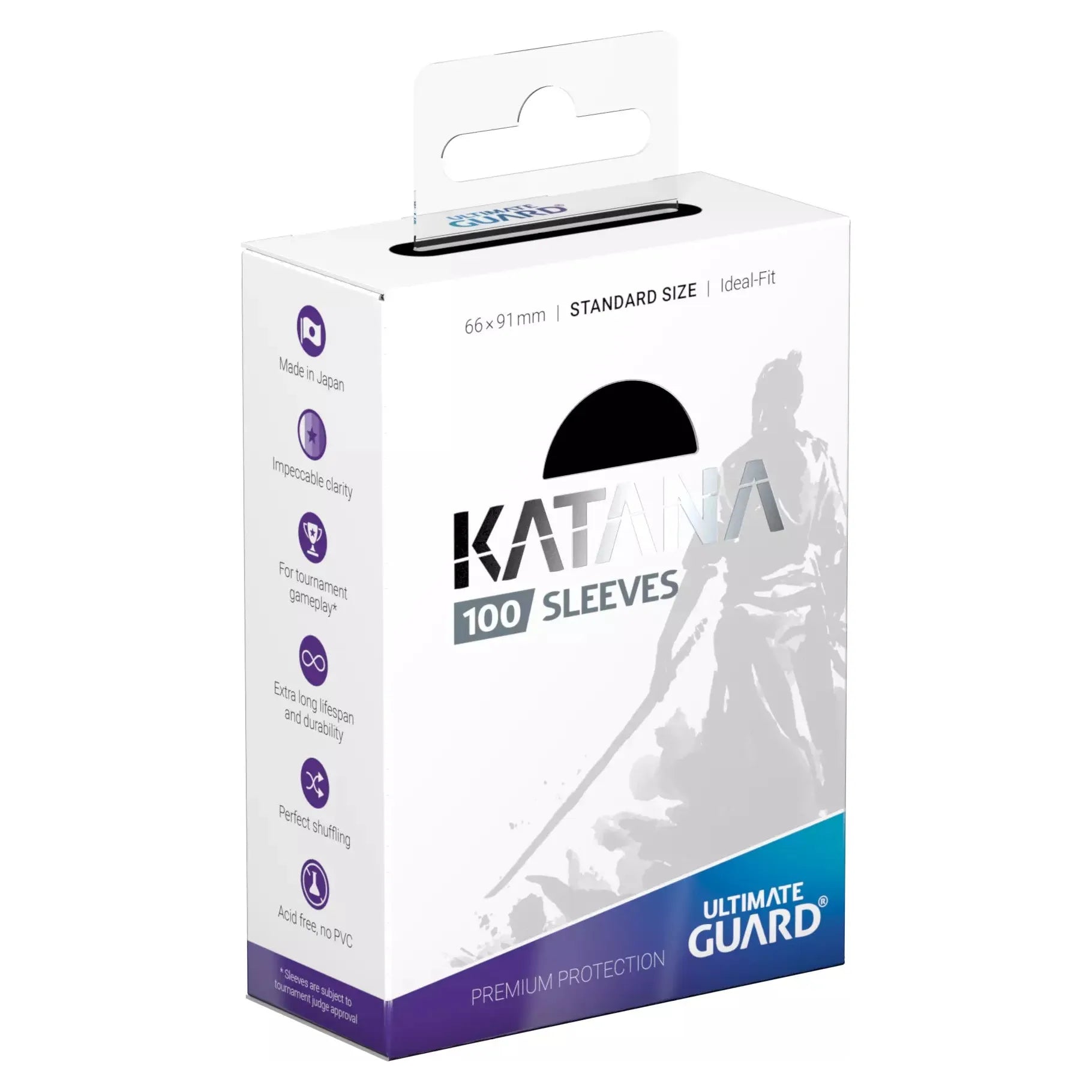 Ultimate Guard - Katana Sleeves - Standard Size Black (100pc)