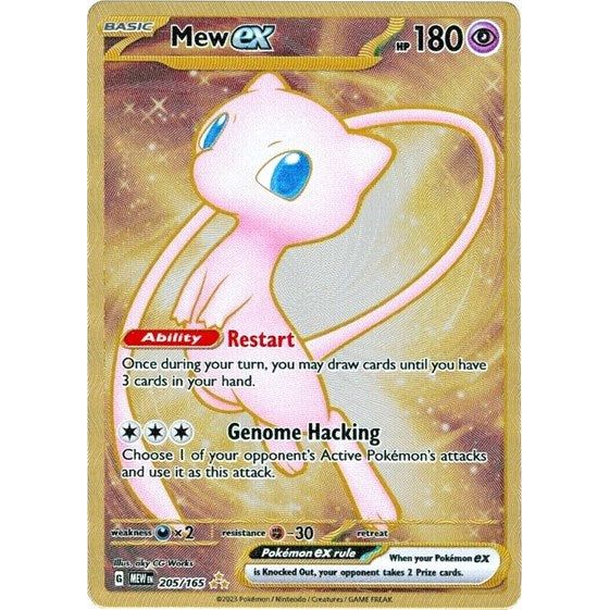 Pokmon TCG Scarlet & Violet 151 - 205/165 Mew ex (Gold Metal Card) Promo Pokmon TCG Scarlet & Violet 151 - 205/165 Mew ex (Gold Metal Card) Promo