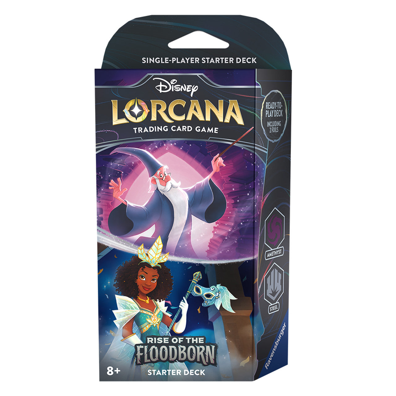 Disney Lorcana Trading Card Game: Rise of the Floodborn Starter Deck - Amethyst & Steel