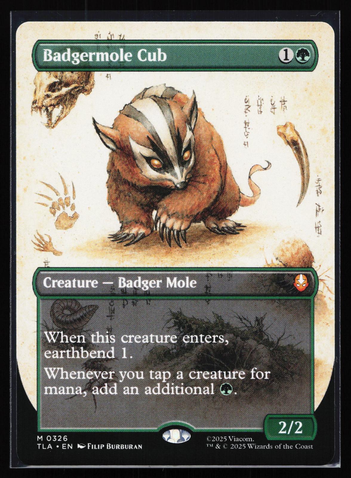 Avatar: The Last Airbender 326 Badgermole Cub (Borderless) Mythic