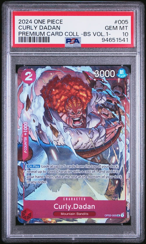 2024 One Piece Premium Card Collection -Best Selection Vol.1- #005 Curly Dadan PSA 10