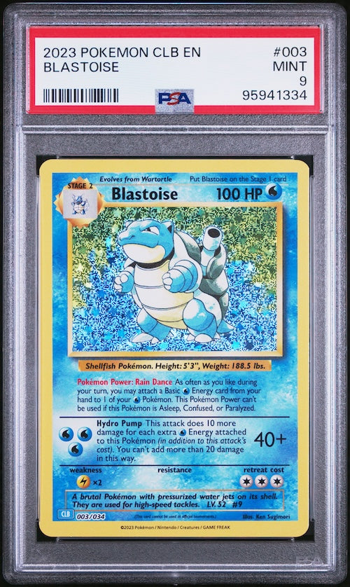 2023 Pokemon Clb-Trading Card Game Classic Blastoise & Suicune Ex Deck #003 Blastoise PSA 9