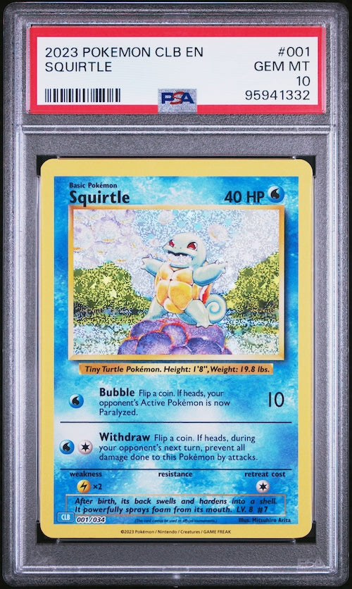 2023 Pokemon Clb-Trading Card Game Classic Blastoise & Suicune Ex Deck #001 Squirtle PSA 10