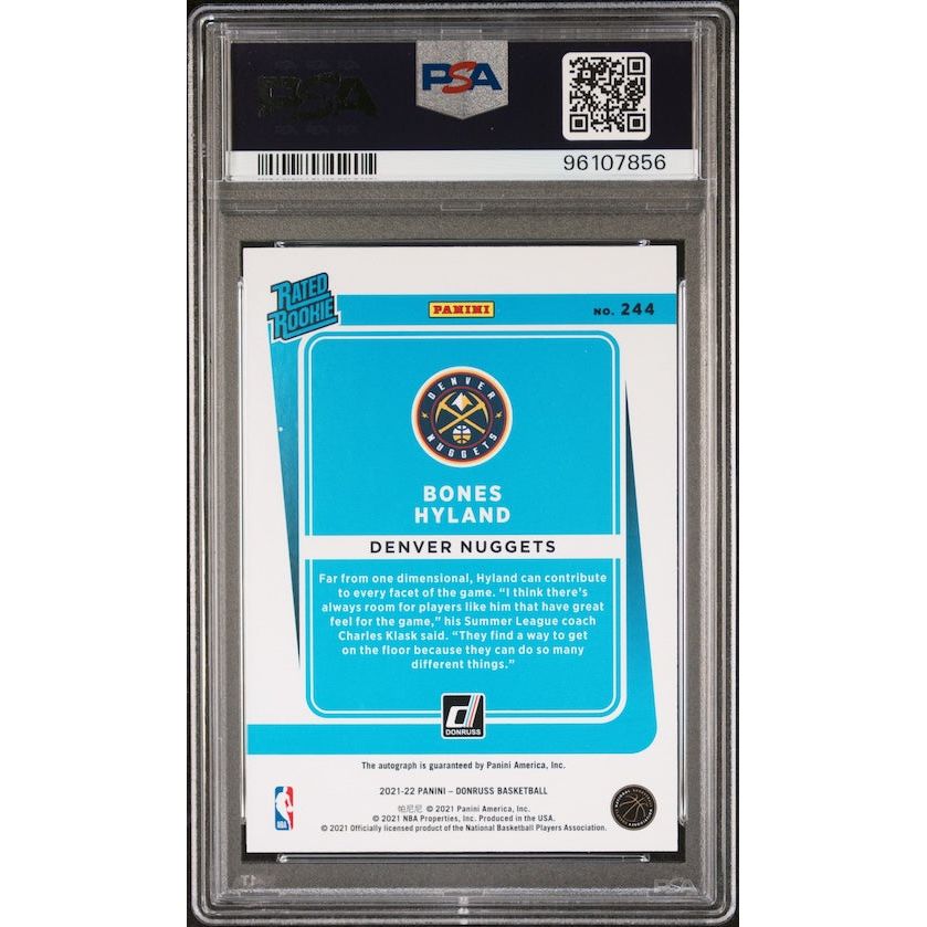 2021 Panini NBA Donruss #244 Bones Hyland Signature-Holo Laser (#'d 19