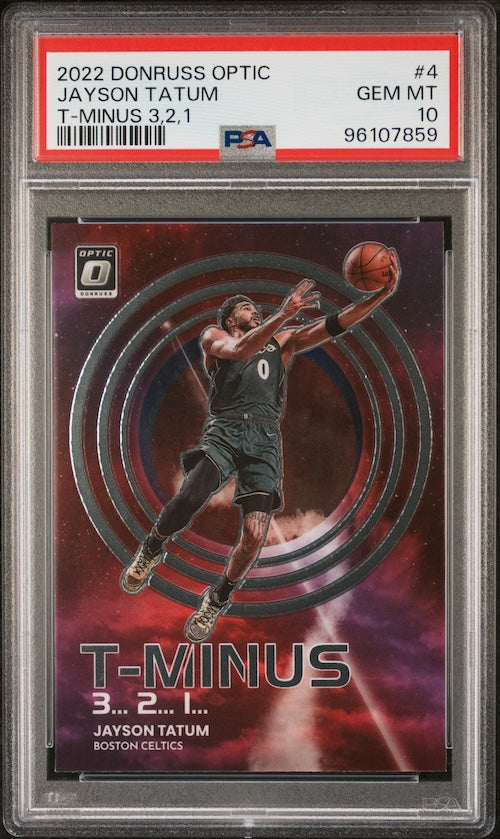 2022 Panini NBA Donruss Optic T-Minus 3...2...1... #4 Jayson Tatum PSA 10