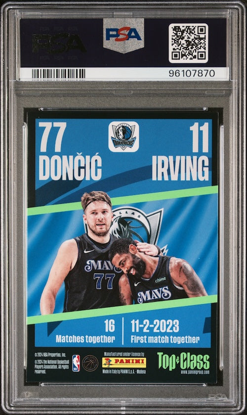 2023 Panini NBA Top Class #22 Maverics Synergy - L.Doncic/K.Irving PSA 9