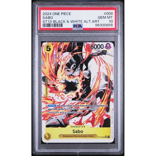 2024 One Piece Ultra Deck-The Three Brothers #008 Sabo ST13-Black & Wh