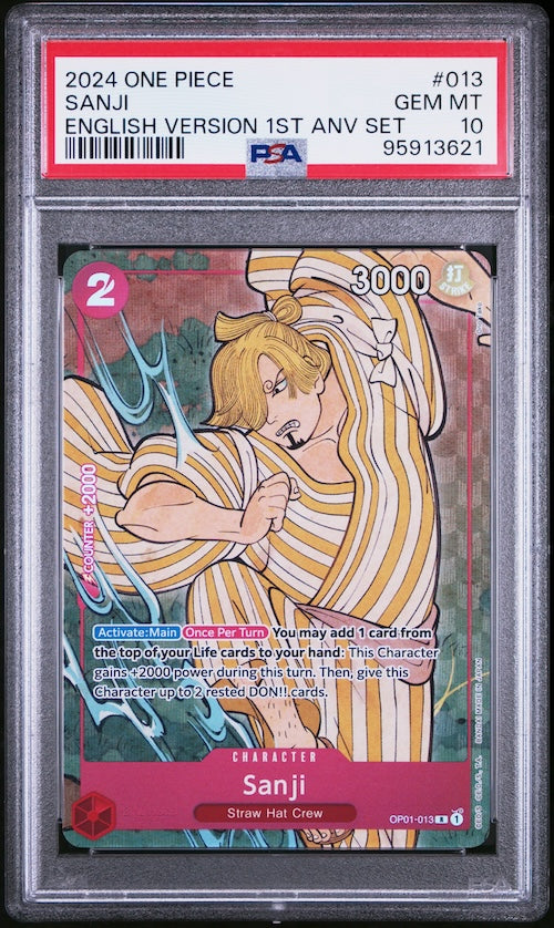 2024 One Piece English Version 1st Anniversary Set #013 Sanji PSA 10