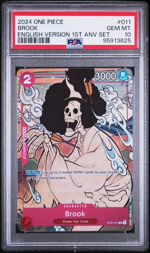 2024 One Piece English Version 1st Anniversary Set #011 Brook PSA 10