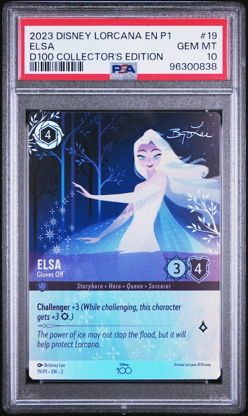 2023 Disney Lorcana En P1-Promo #19 Elsa D100 Collector's Edition PSA 10