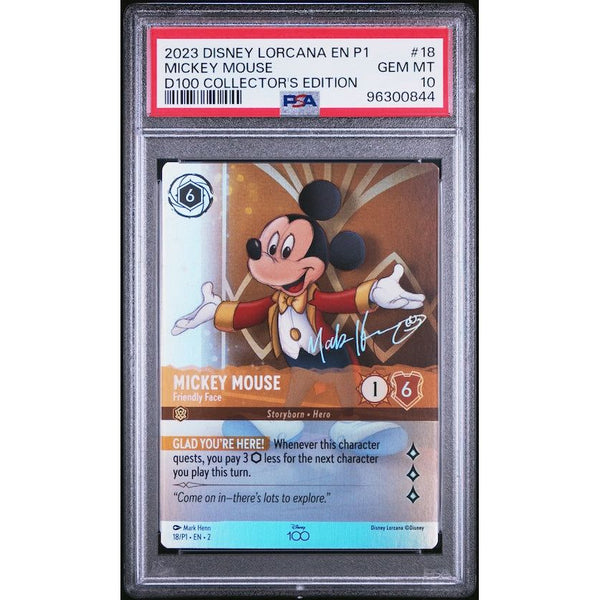 2023 Disney Lorcana En P1-Promo #18 Mickey Mouse D100 Collector's Edit