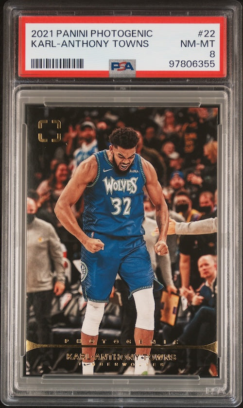 2021 Panini Photogenic #22 Karl-Anthony Towns PSA 8