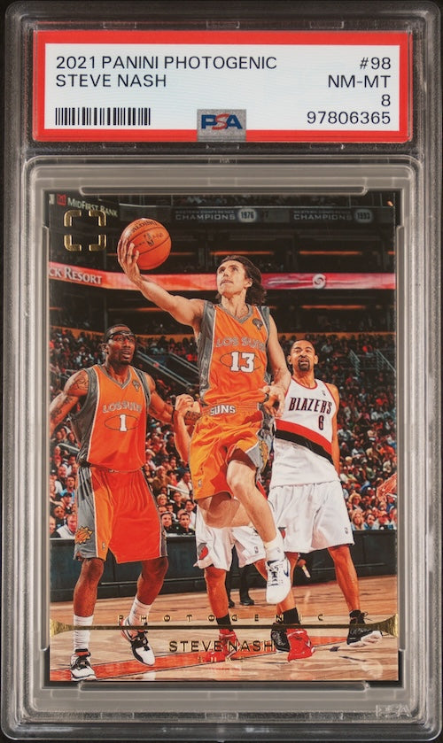 2021 Panini Photogenic #98 Steve Nash PSA 8