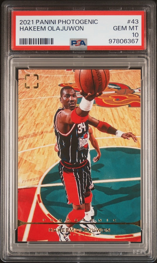 2021 Panini Photogenic #43 Hakeem Olajuwon PSA 10