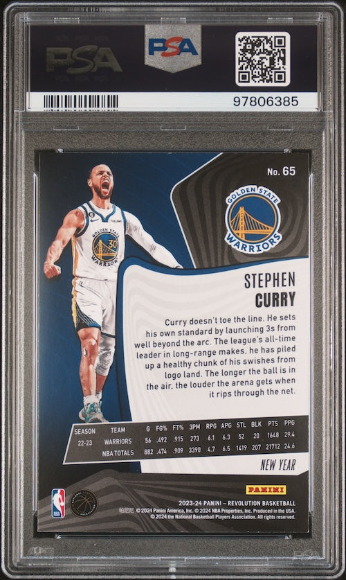 2023 Panini Revolution #65 Stephen Curry Chinese New Year PSA 9