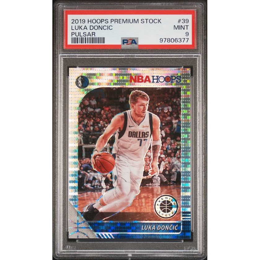 2019 Panini Hoops Premium Stock #39 Luka Doncic Pulsar PSA 9