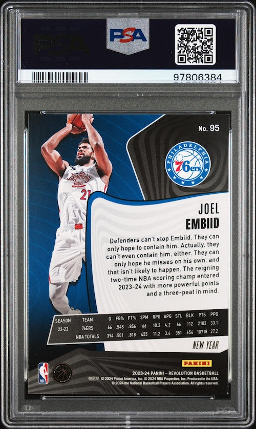 2023 Panini Revolution #95 Joel Embiid Chinese New Year PSA 8