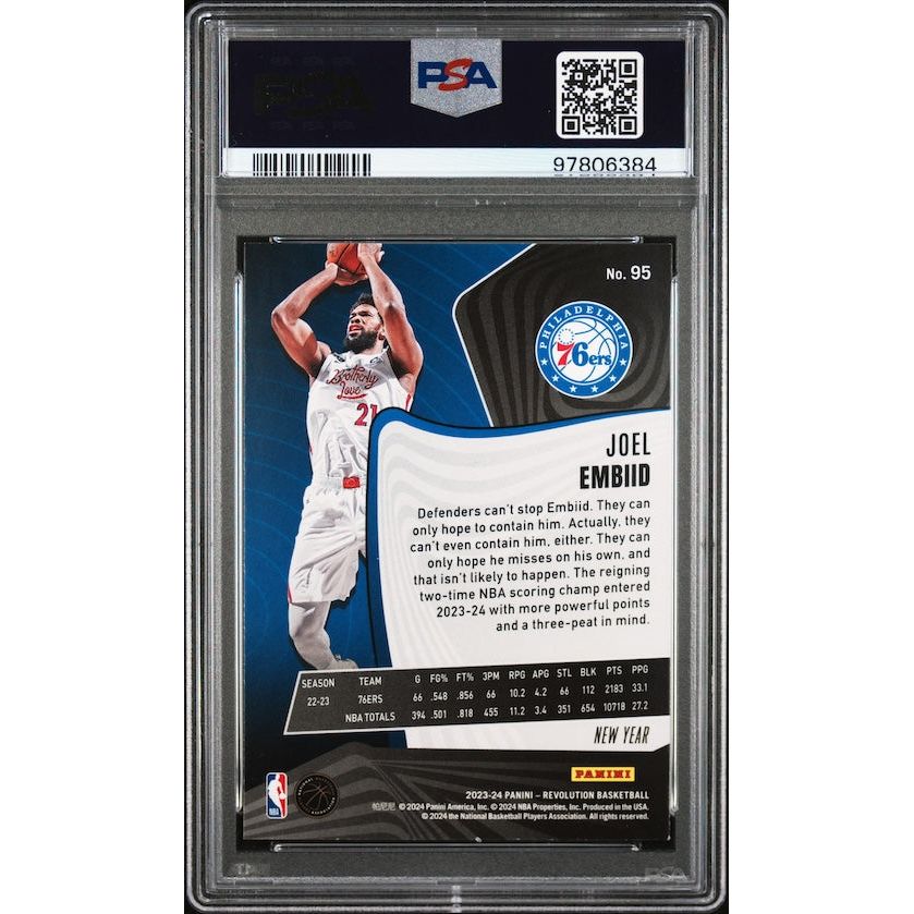 2023 Panini Revolution #95 Joel Embiid Chinese New Year PSA 8