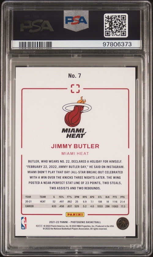 2021 Panini Photogenic #7 Jimmy Butler PSA 8