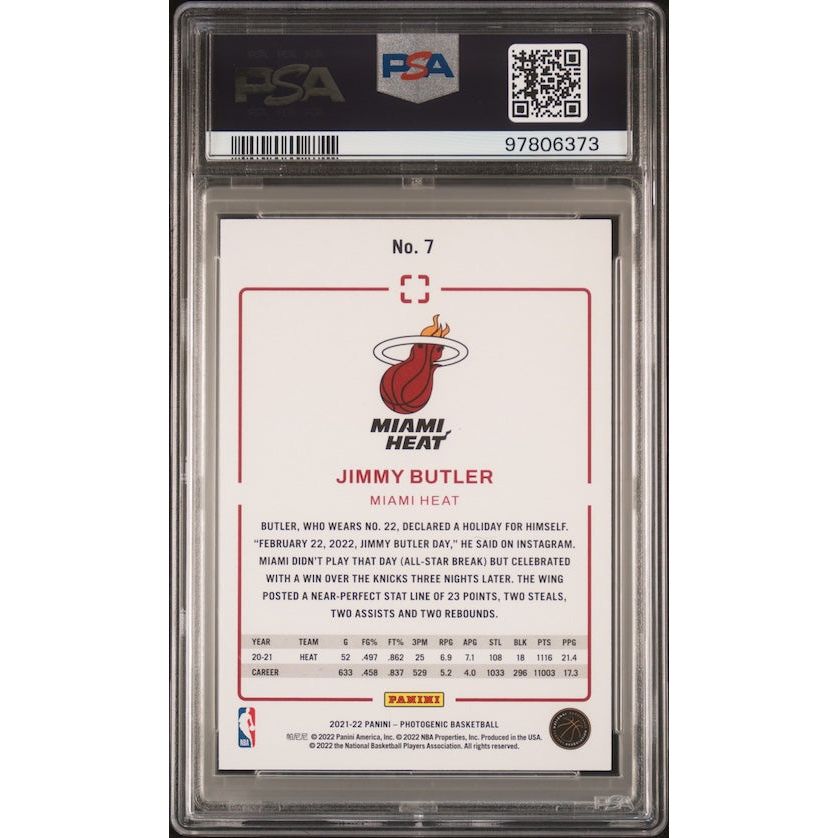 2021 Panini Photogenic #7 Jimmy Butler PSA 8