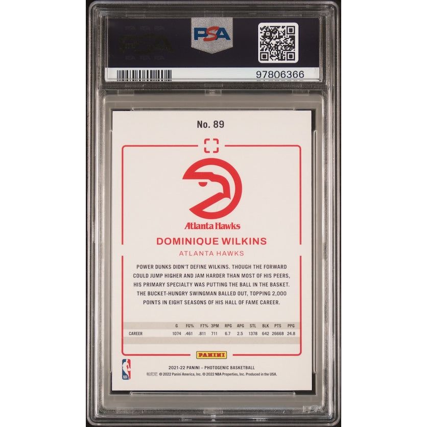 2021 Panini Photogenic #89 Dominique Wilkins PSA 9