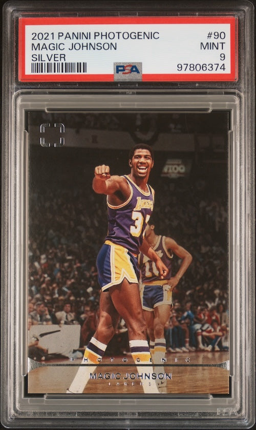 2021 Panini Photogenic #90 Magic Johnson – Silver PSA 9