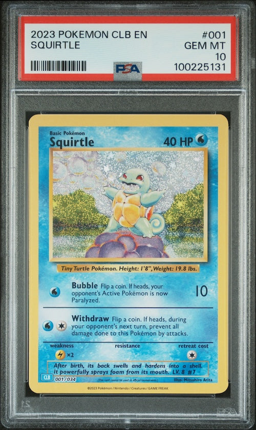 2023 Pokemon Clb-Trading Card Game Classic Blastoise & Suicune Ex Deck #001 Squirtle PSA 10