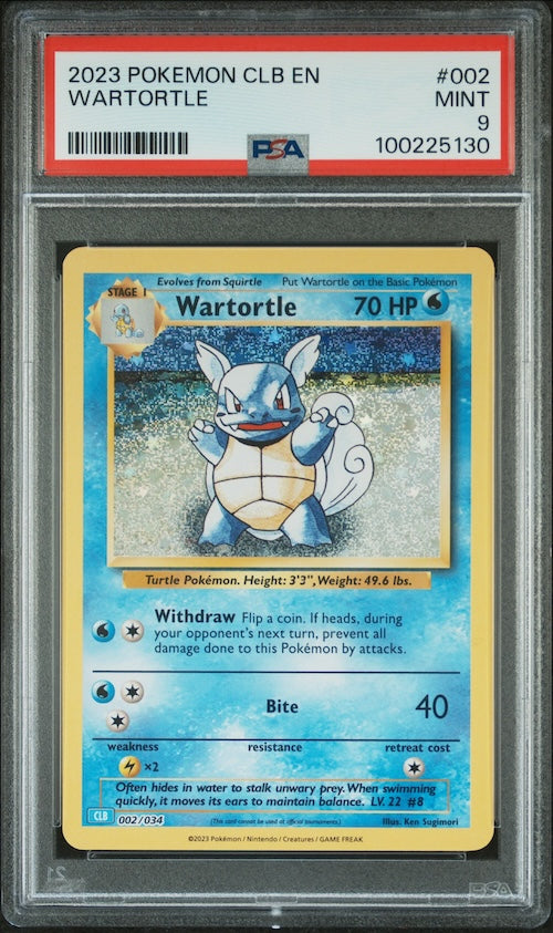 2023 Pokemon Clb-Trading Card Game Classic Blastoise & Suicune Ex Deck #002 Wartortle PSA 9