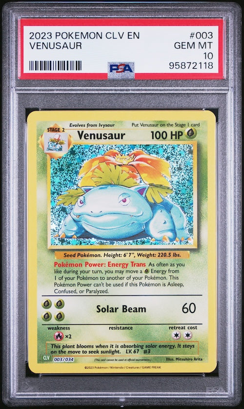 2023 Pokemon Clv-Trading Card Game Classic Venusaur & Lugia Ex Deck #003 Venusaur PSA 10