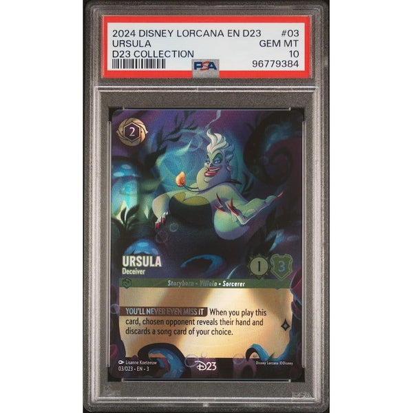 2024 Disney Lorcana En D23 Collection Expo Promo #03 Ursula PSA 10
