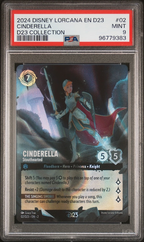 2024 Disney Lorcana En D23 Collection Expo Promo #02 Cinderella PSA 9