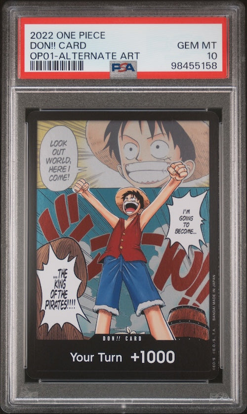 2022 One Piece Romance Dawn DON!! Card Op01-Alternate Art PSA 10