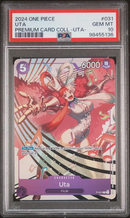 2024 One Piece Premium Card Collection -Uta- #031 Uta PSA 10