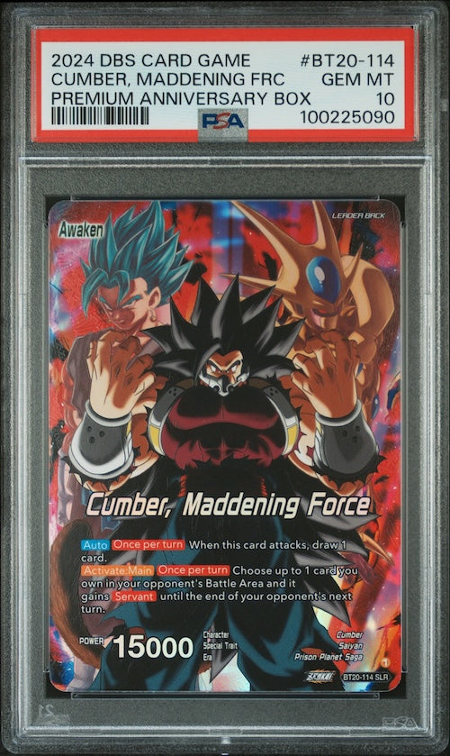 2024 Dragon Ball Super Card Game Premium Anniversary Box #BT20-114 Cumber, Maddening Frc PSA 10