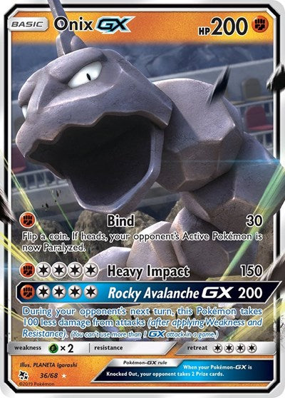 Hidden Fates - 036/068 Onix GX Ultra Rare