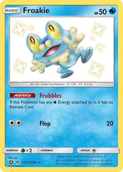 Hidden Fates Shiny Vault - SV11/SV94 Froakie Shiny Holo Rare