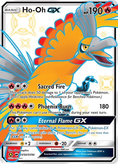 Hidden Fates Shiny Vault - SV50/SV94 Ho-Oh GX Shiny Holo Rare