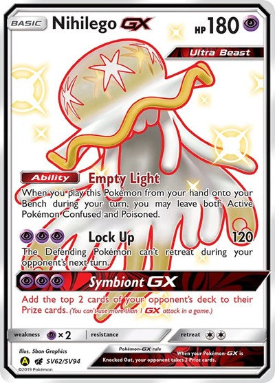 Hidden Fates Shiny Vault - SV62/SV94 Nihilego GX Shiny Holo Rare