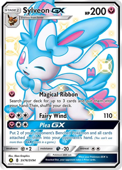 Hidden Fates Shiny Vault - SV76/SV94 Sylveon GX Shiny Holo Rare