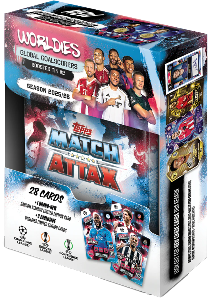2025-26 Topps Match Attax UEFA Club Competitions Soccer Mini Tin - Global Goalscorers
