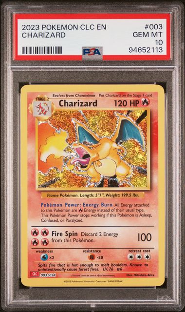 2023 Pokemon Clc-Trading Card Game Classic Charizard & Ho-Oh Ex Deck #003 Charizard PSA 10