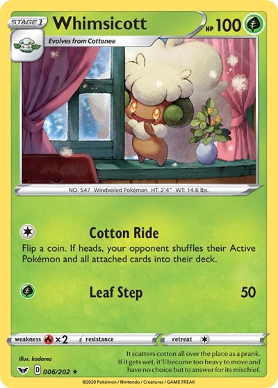 Sword & Shield - 006/202 Whimsicott Rare