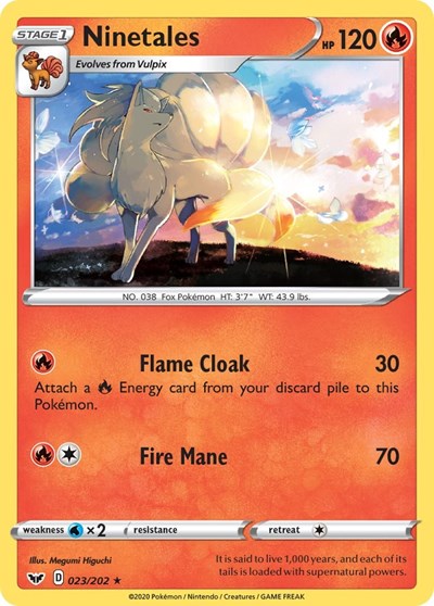 Sword & Shield - 023/202 Ninetales Rare