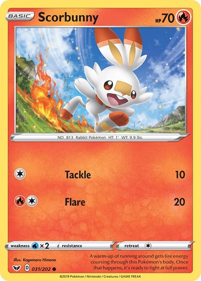 Sword & Shield - 031/202 Scorbunny Common