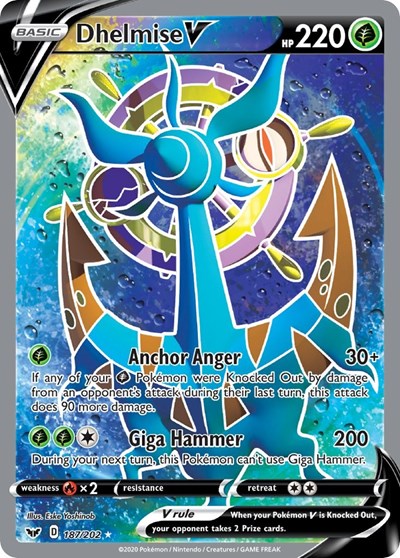 Sword & Shield - 187/202 Dhelmise V (Full Art) Ultra Rare